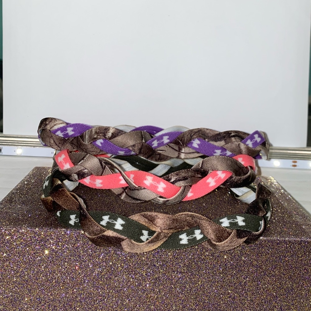 Set of 3 Camo Under Armour Braided Headbands